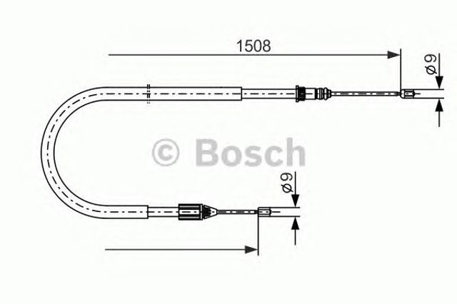 Трос стоянкового гальма задній лівий 1987477890 BOSCH