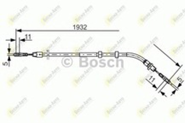 Трос ручного гальма задній, правий 1987477904 BOSCH