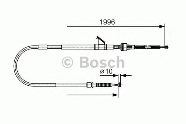 Трос ручника задній лівий 1987482068 BOSCH