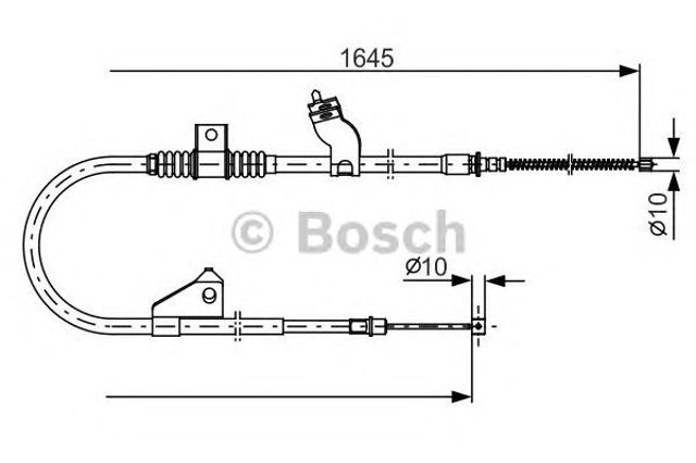 Трос ручного гальма задній, правий 1987482275 BOSCH