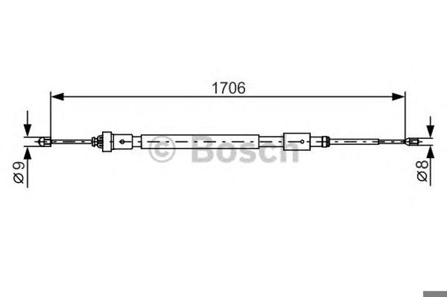Трос, стояночная тормозная система 1987482316