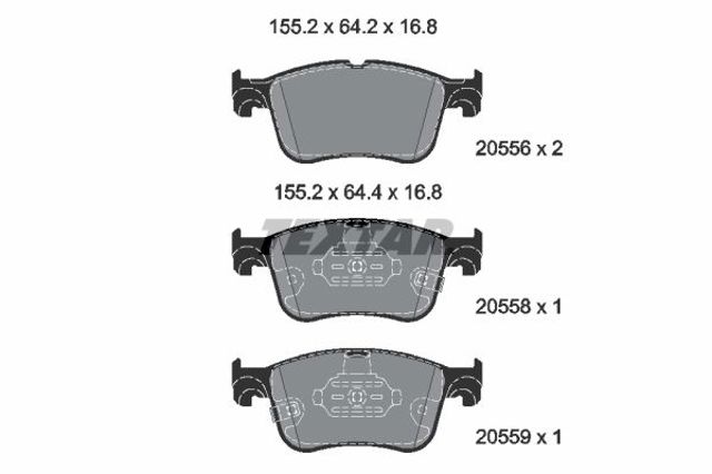 Колодки передні 2055601 TEXTAR
