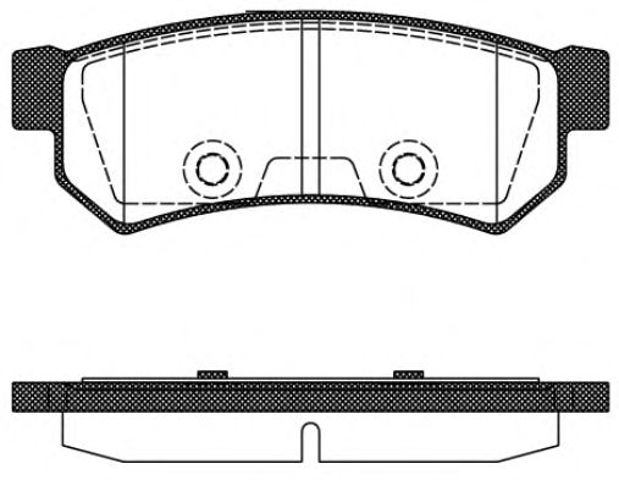 Колодки гальмівні дискові задні (прямі вушки) 21048.10