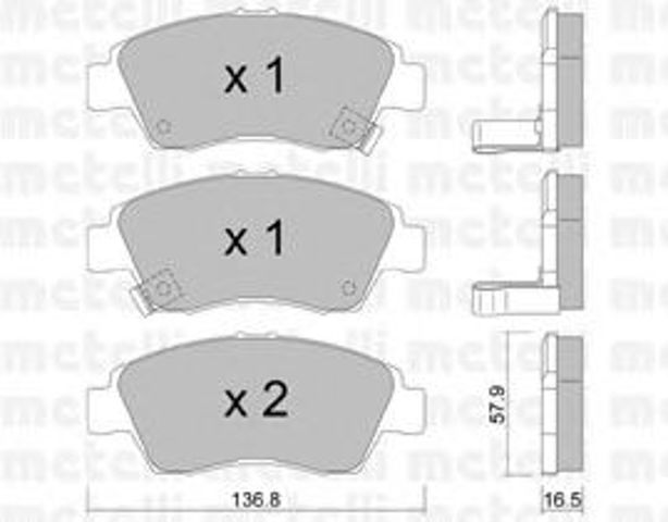 Колодки передні 2201750 METELLI