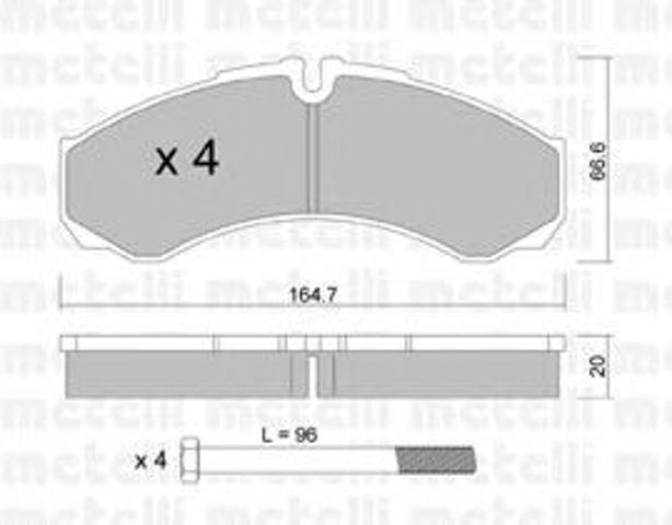 Колодки на гальмо задній дисковий 2202120 METELLI