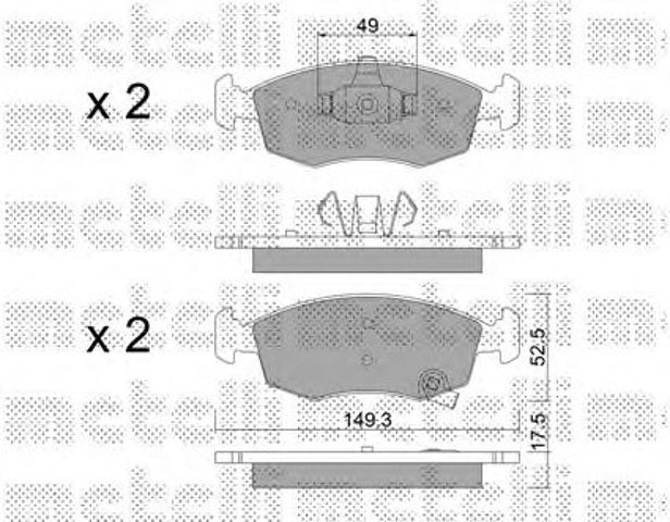 Гальмівні колодки 2202745 METELLI