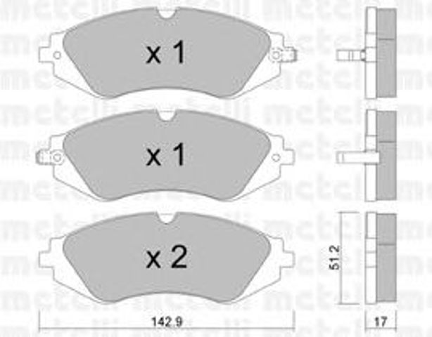 Гальмівні колодки 2202940 METELLI