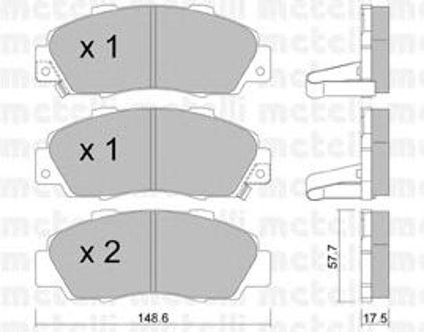 Тормозні колодки 2202980 METELLI