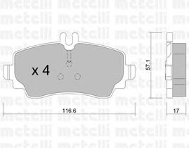 Гальмівні колодки 2203100 METELLI
