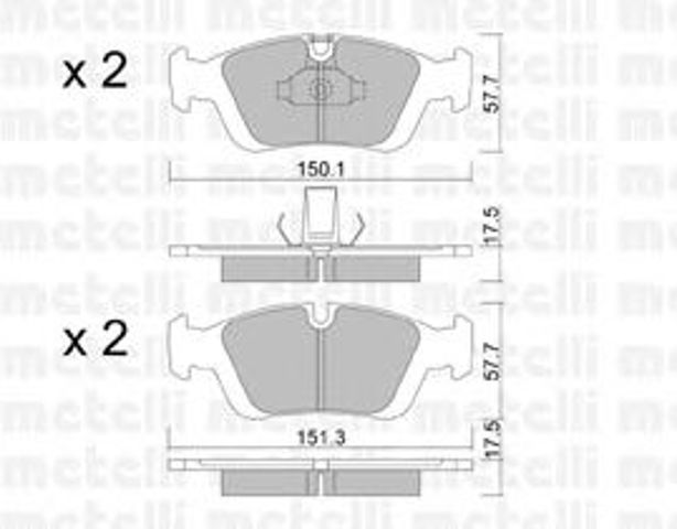 Колодки гальмівні дискові комплект 2203120 METELLI