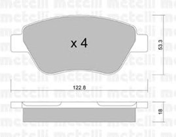 Колодки передні 2203211 METELLI
