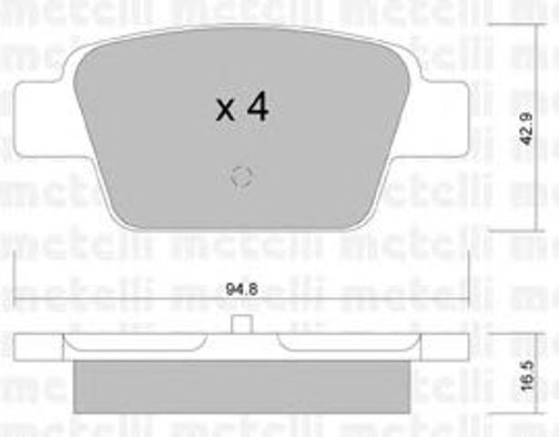 Комплект задніх колодок Fiat Linea