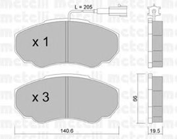 Дискові гальма 2203250 METELLI