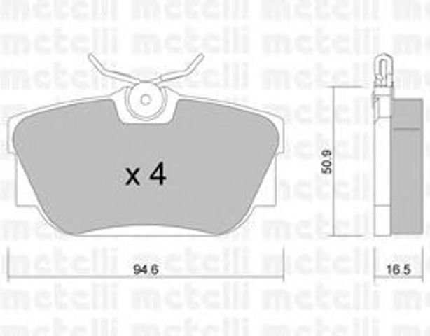 Колодки гальмові задні, дискові 2203460 METELLI