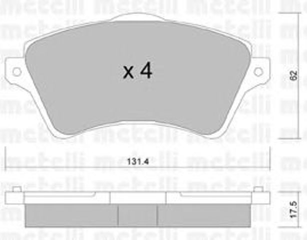Передні гальмівні колодки 2203490 METELLI