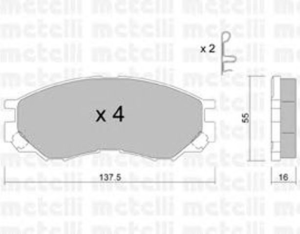 Передні гальмівні колодки 2204010 METELLI