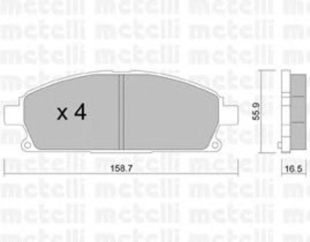 Гальмівні колодки 2204060 METELLI