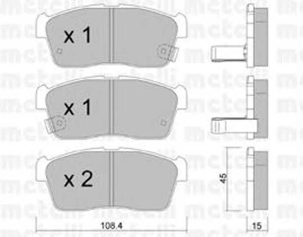Колодки передні 2204150 METELLI