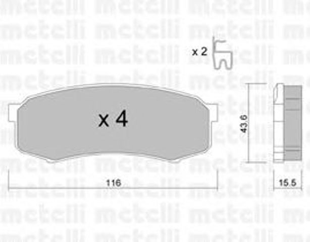 Колодки на гальмо задній дисковий 2204320 METELLI