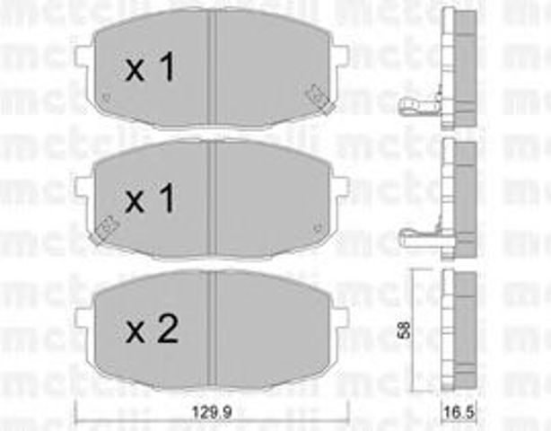 Передні гальмівні колодки 2205130 METELLI