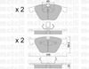 Колодки передні 2205580 METELLI