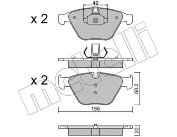 Колодки передні 2205589 METELLI