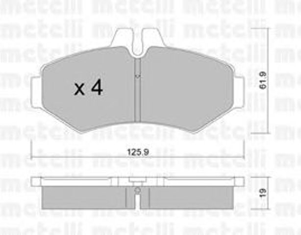 Комплект задніх колодок 2205720 METELLI