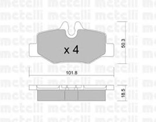 Колодки на гальмо задній дисковий 2205760 METELLI