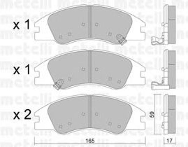 Колодки гальмівні дискові комплект 2206300 METELLI