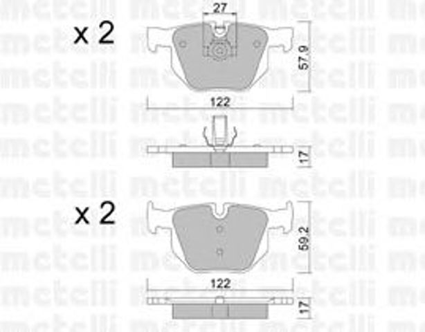 Колодки на гальмо задній дисковий 2206440 METELLI