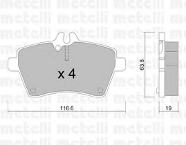 Передні гальмівні колодки 2206460 METELLI