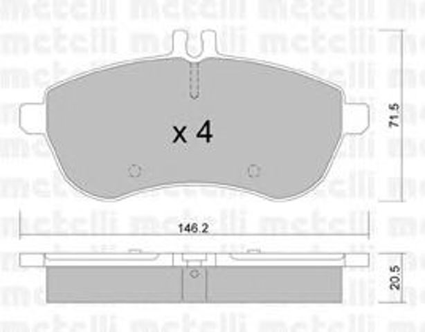 Колодки передні 2206650 METELLI