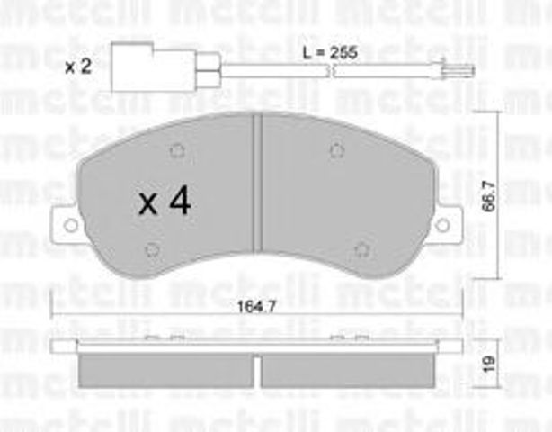 Колодки гальмівні передні, дискові 2206800 METELLI