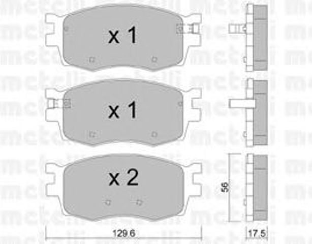 Передні гальмівні колодки 2207240 METELLI