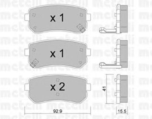 Задні колодки 2207250 METELLI
