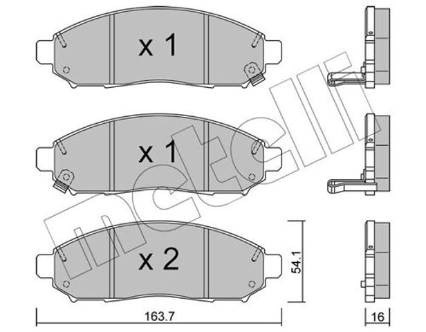 Колодки передні 2207431 METELLI