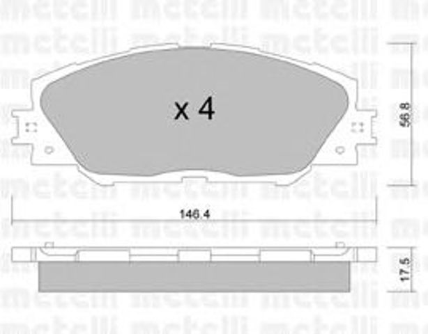 Тормозні колодки 2207480 METELLI