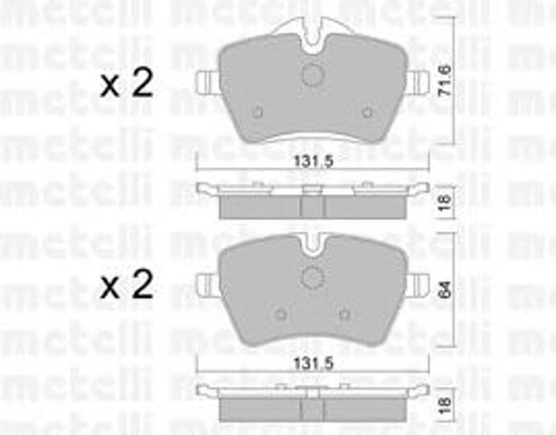 Тормозні колодки 2207680 METELLI