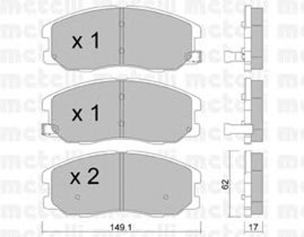 Передні гальмівні колодки 2207780 METELLI