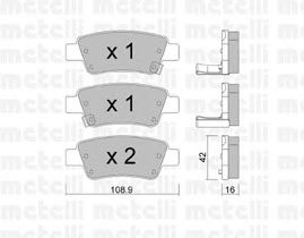 Задні колодки 2207900 METELLI