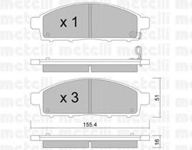 Колодки передні 2207910 METELLI