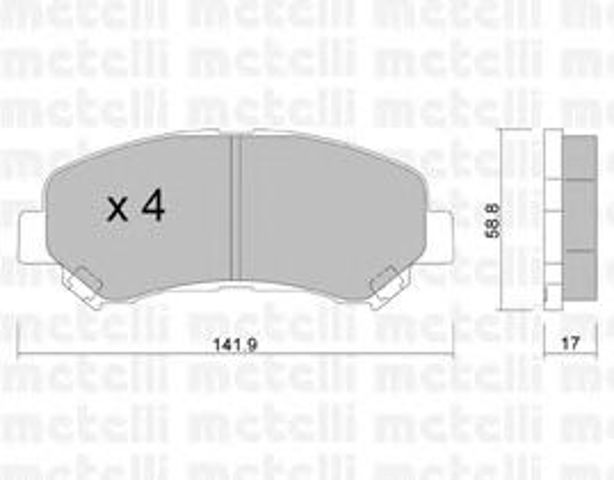 Колодки передні 2207920 METELLI