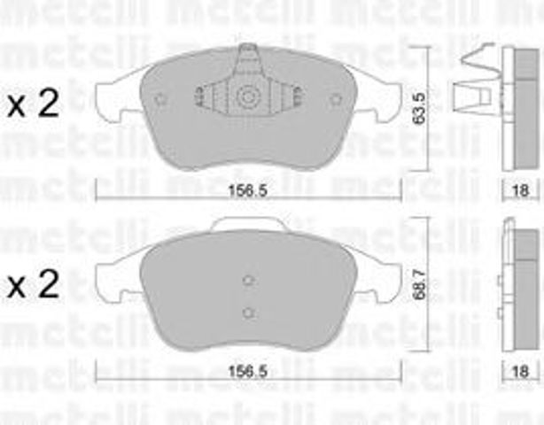 Колодки передні 2208030 METELLI