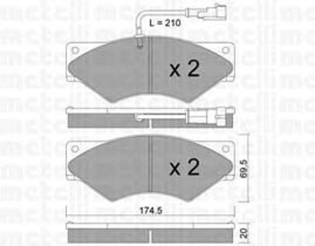 Дискові гальма 2208491 METELLI