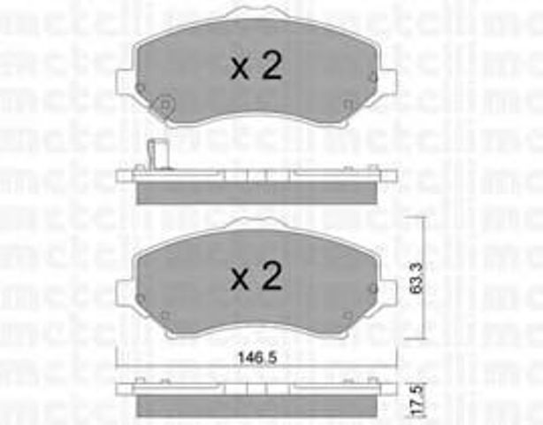 Гальмівні колодки 2208620 METELLI