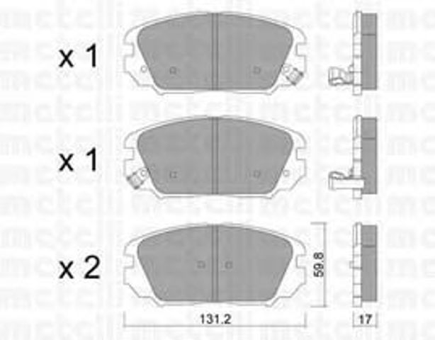 Колодки гальмівні дискові комплект 2208850 METELLI
