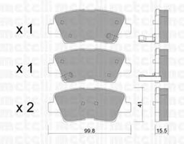 Колодки на гальмо задній дисковий 2208860 METELLI