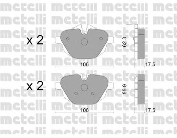 Задні гальмівні колодки 2209200 METELLI