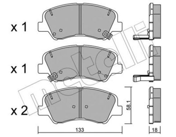 Передні гальмівні колодки 2209430 METELLI