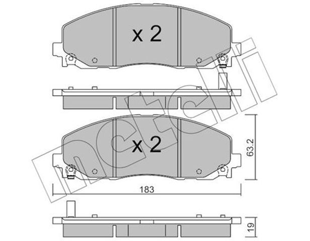 Тормозні колодки 2209460 METELLI